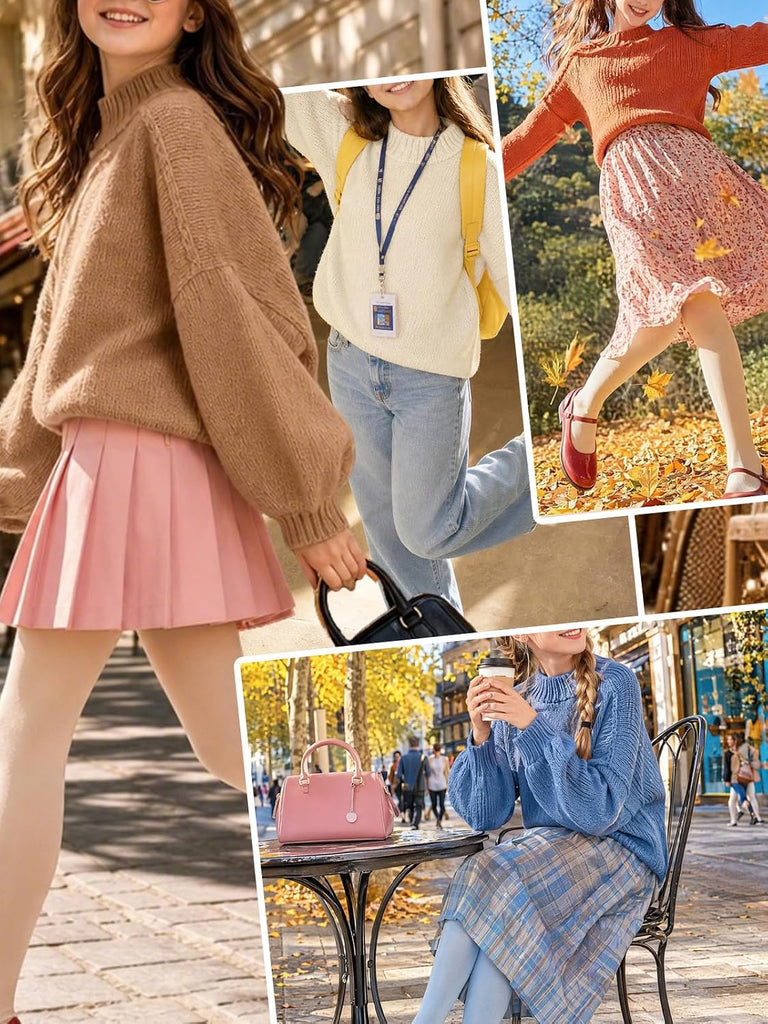 Turtleneck Sweaters Mock Neck Batwing Lantern Long Sleeve Pullover Teen Trendy Casual Loose Fall Winter Sweater Tops