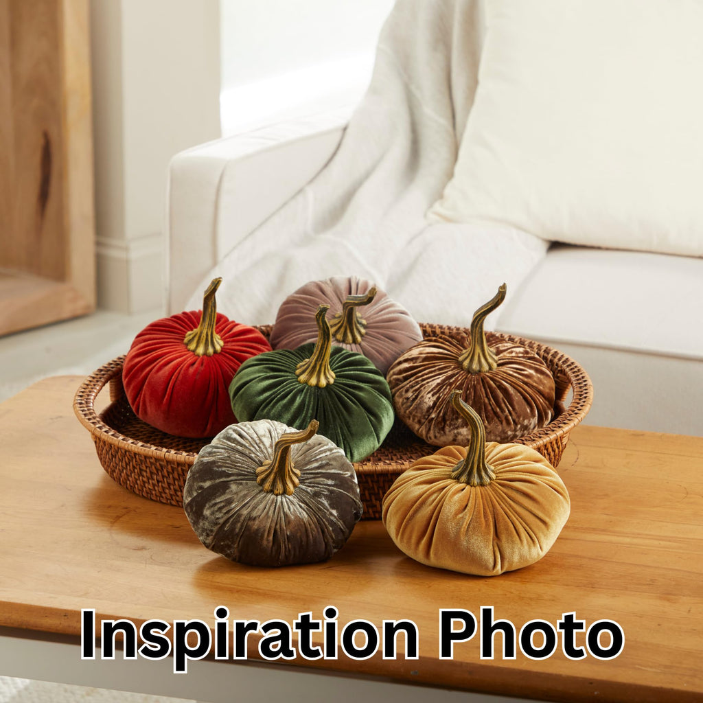 Rust 6.25 inch Velvet Pumpkin (Rust)