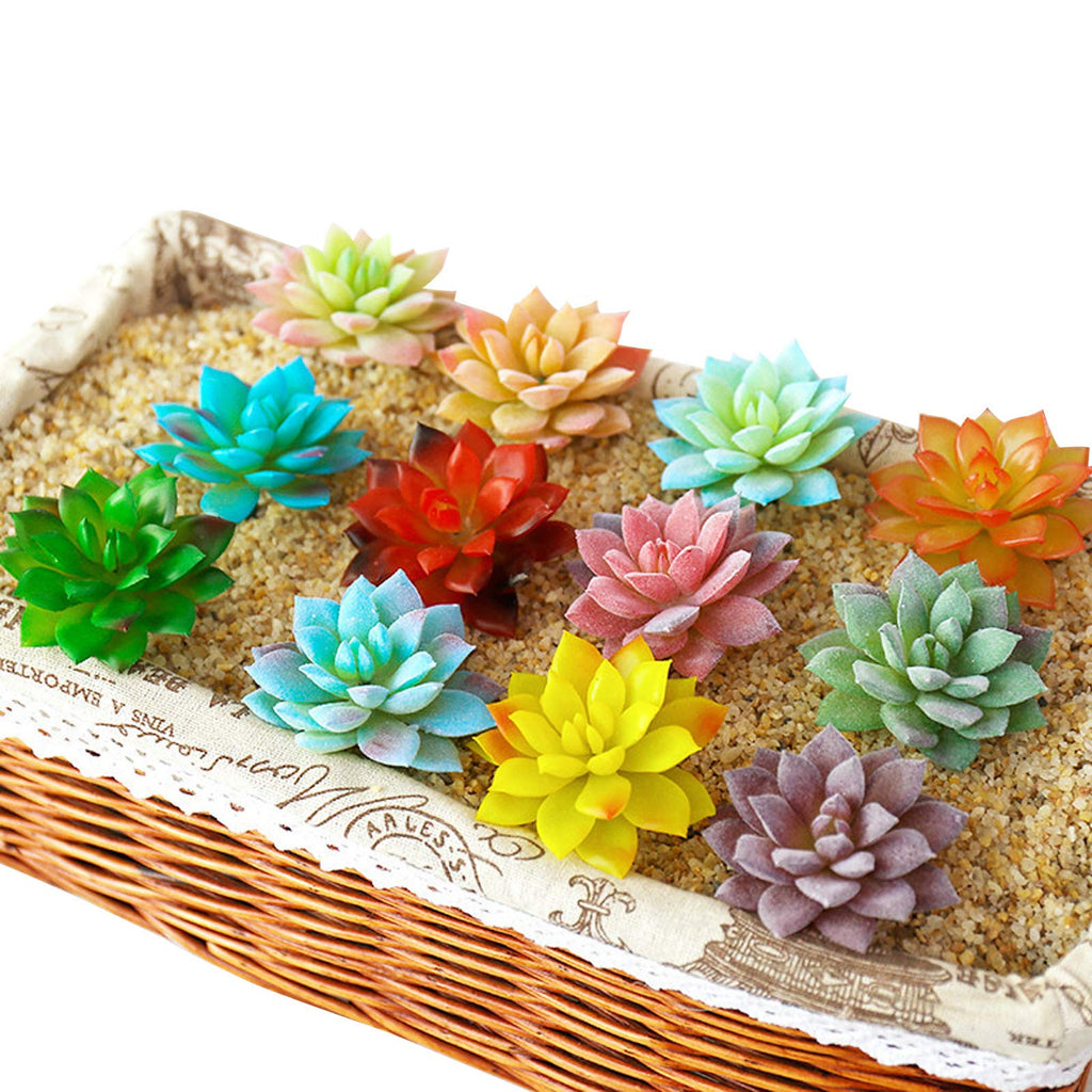 20 PCS Artificial Succulent Plants Assorted Multicolor Faux Fake Succulents, Cactus Aloe Succulent Assortment in