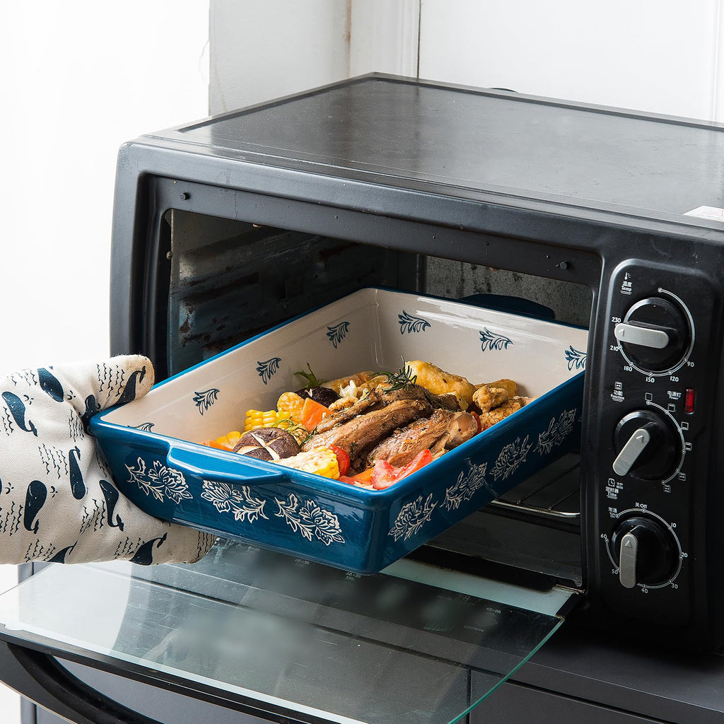 Ceramic Baking Dish Set - 13x9 Lasagna Pan & Casserole Dish