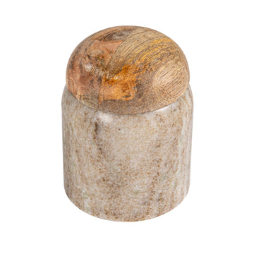 Co-Op Modern Marble Wood Lid, Natural Canister