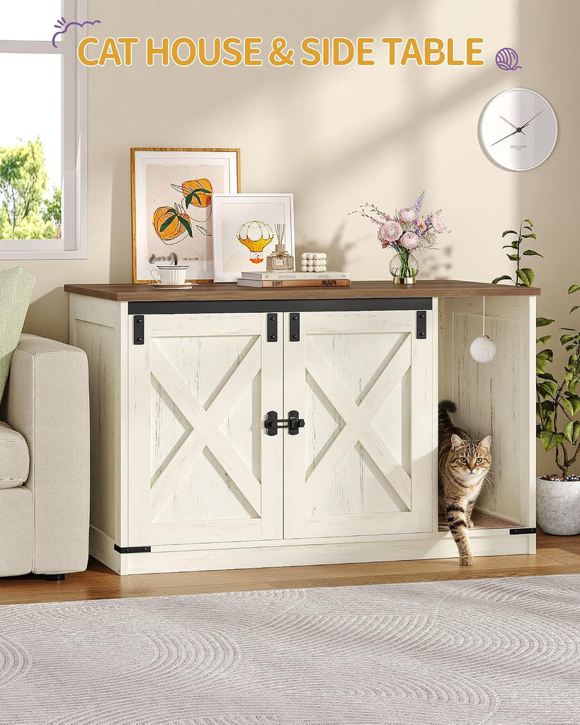 Cat Litter Box Enclosure, Hidden Litter Box Cabinet Furniture