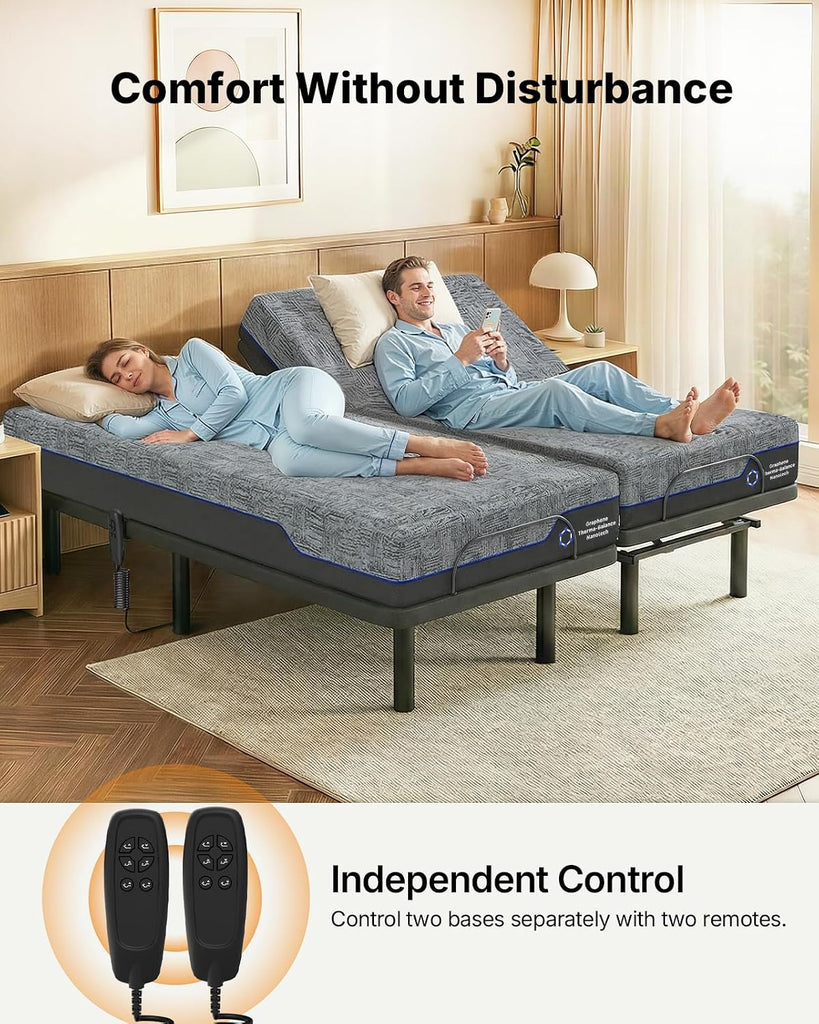 Amada Split King Adjustable Bed Frame with Head and Foot Incline