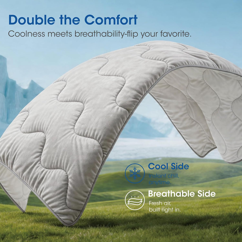 Cooling Comforter Twin XL Size, Breathable Summer Blanket for Hot Sleeper | Cold Touch Fabric Dorm Bed Comforter