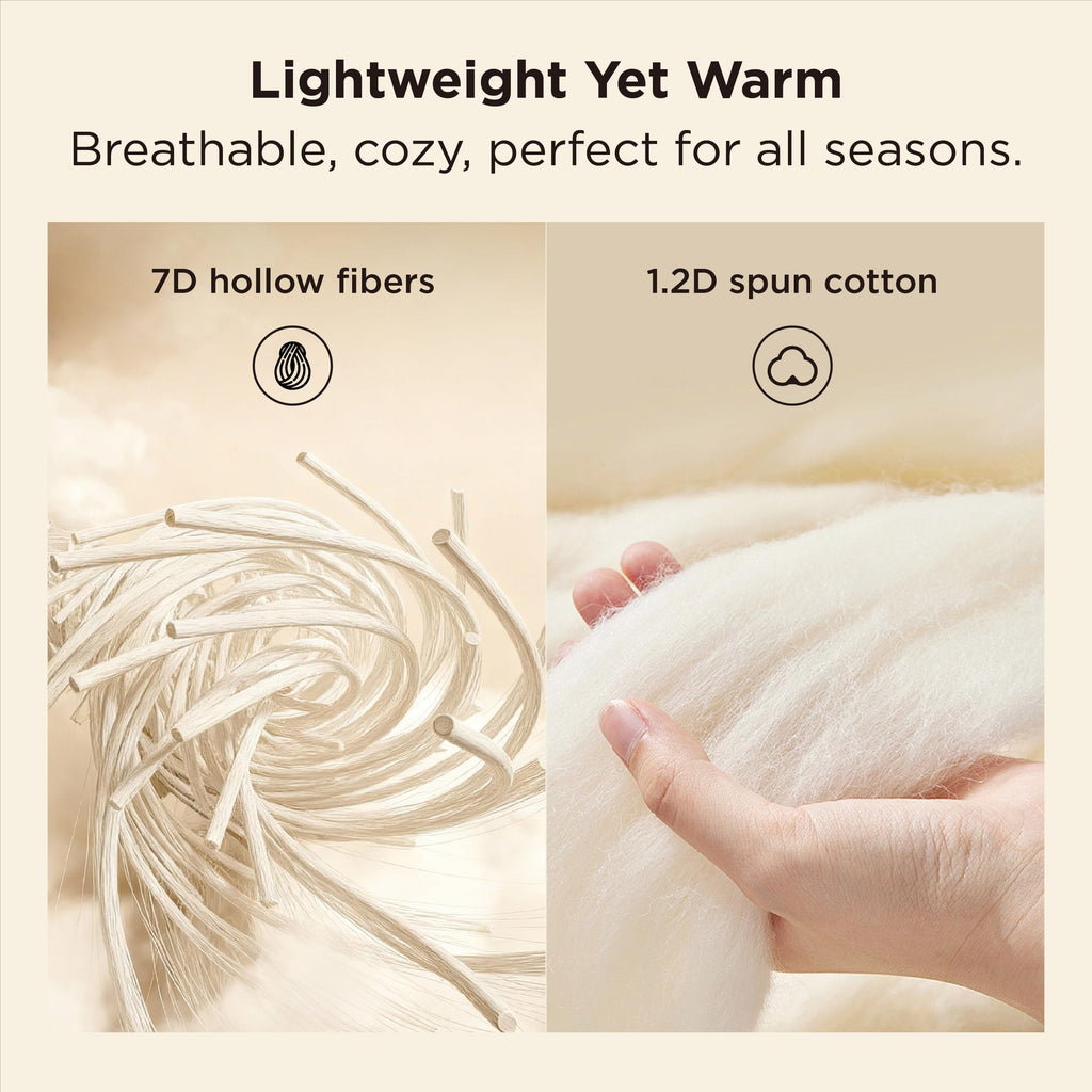 Oversized King Comforter Duvet Insert - Bed Comforter Quilted White