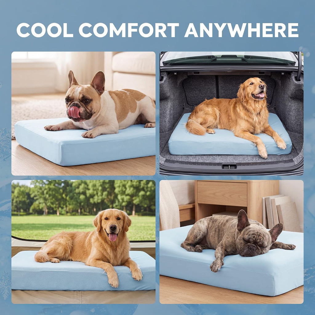 Cooling Dog Bed Cover, Q-MAX 0.42 Ice Silk Pet Bed Protector