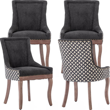 Dining Chairs Set of 4, Kitchen & Dining Room Chairs, Fabric Upholstered Dinning Chairs, Sillas De Comedor