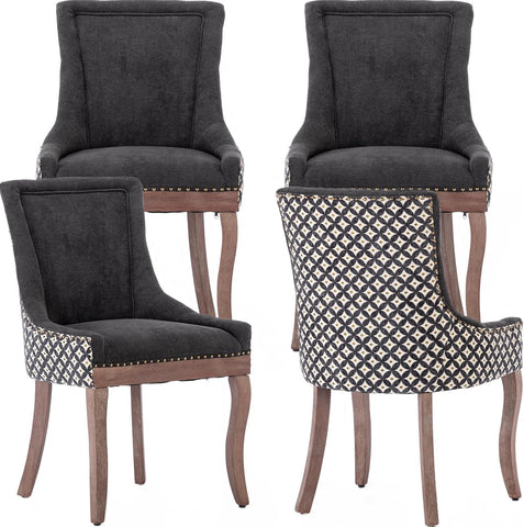 Dining Chairs Set of 4, Kitchen & Dining Room Chairs, Fabric Upholstered Dinning Chairs, Sillas De Comedor