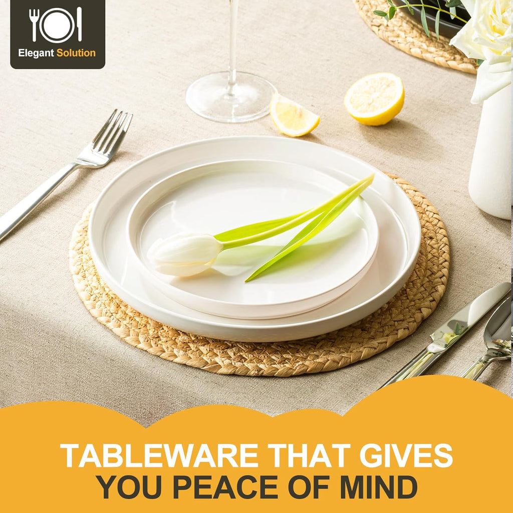 Plates and Bowls Sets, 24 Pieces Ceramic Dinnerware Set for 8, Stoneware Dishware Dishes Set