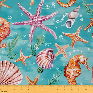 Exotic Colorful Ocean Fabric by The Yard 5 Yards Soft
