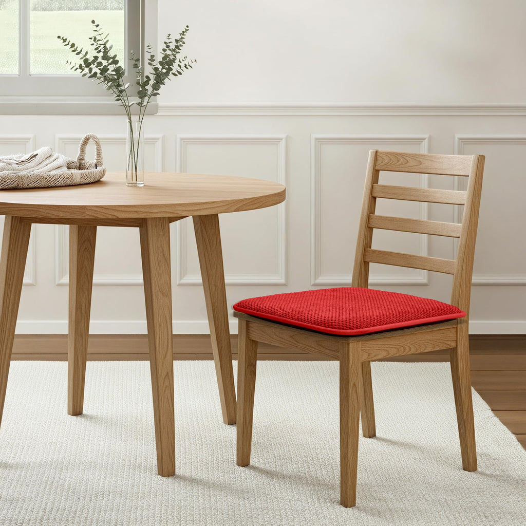 Chair Cushions for Dining Chairs, Set of 4 Memory Foam Seat Cushions with Non-Slip Backing & Ties, 16" x 16" x 1.5"
