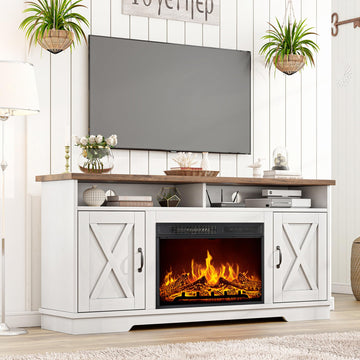 63" Farmhouse with 26" Electric Fireplace