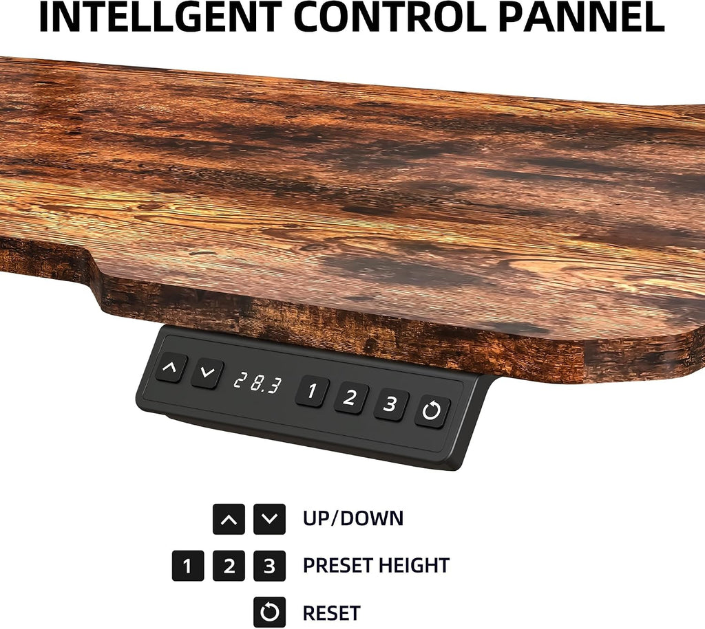 59 Inch L Shaped Standing Desk with Shelves and Keyboard, Electric Corner Standing Desk Adjustable Height, Sit Stand