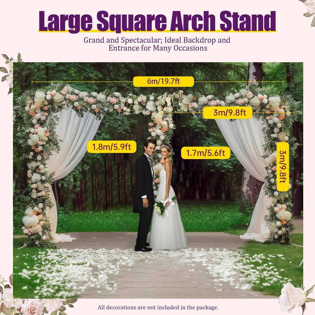 10x20FT Backdrop Stand, Pipe and Drape Backdrop Stand for Parties, Pipe Kit Curtain Frame, Curtain Frame Stand, Studio