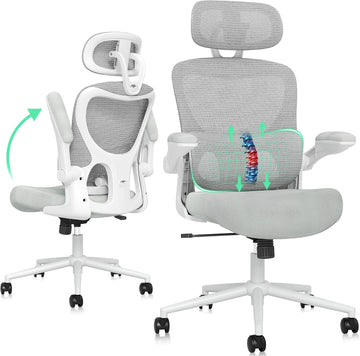 Ergonomic Office Chair, Comfy Mesh Desk Chair, High Back Computer Gaming Chairs with Adjustable Lumbar Support