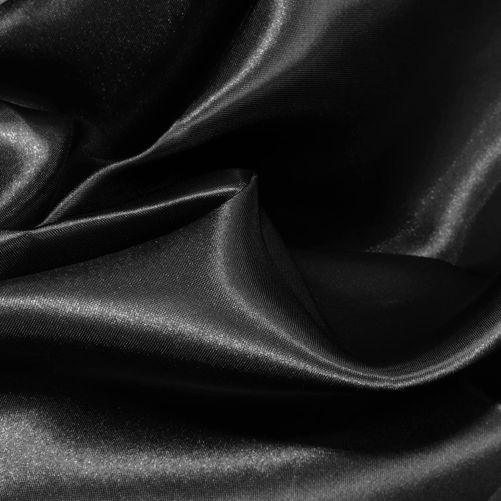 Black Satin Fabric by The Yard 60 Inch Wide (1 Yard)