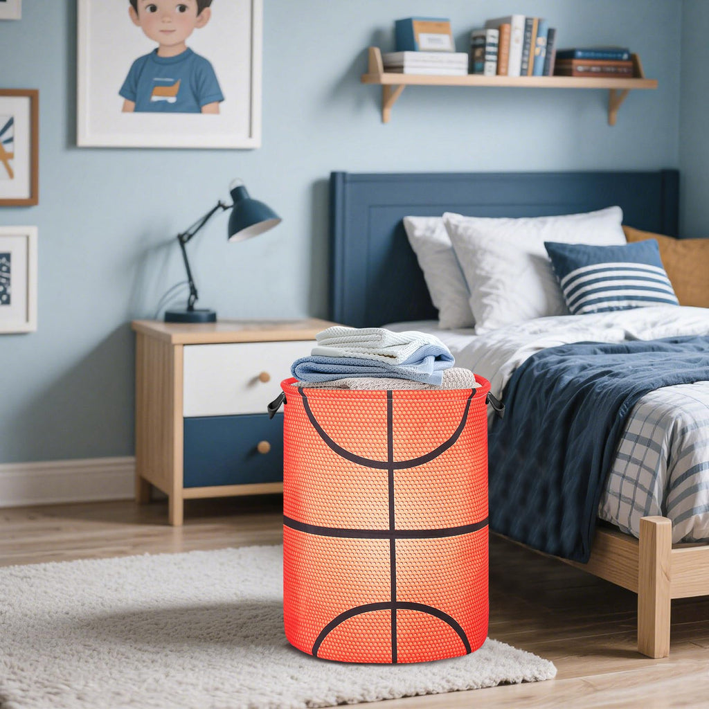 Basketball Laundry Basket for Boys Room Decor, Kids Nursery Hamper Gift Bedroom Sports Room Accessories, Teens Stuff