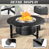 40 Inch Fire Pit Surround Tabletop - Wood Burning