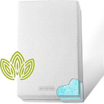 Organic Cotton Covered Dual-Sided Crib Mattress | 2-Stage Premium Memory Foam CertiPUR-US Hypoallergenic Baby