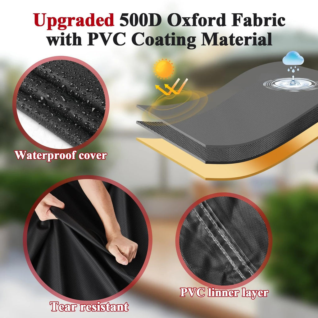 Patio Bench Loveseat Cover, 75x26x35inch Premium Heavy Duty Waterproof Outdoor Furniture Protection Cover