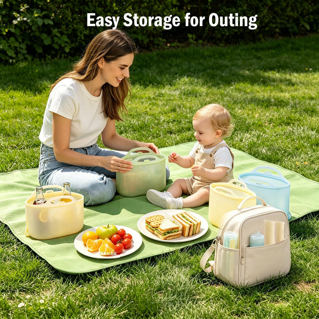 Microwave Steam Sterilizer Bags for Baby Bottles, Potable Bottle Sterilizer Bag, Clear Yellow
