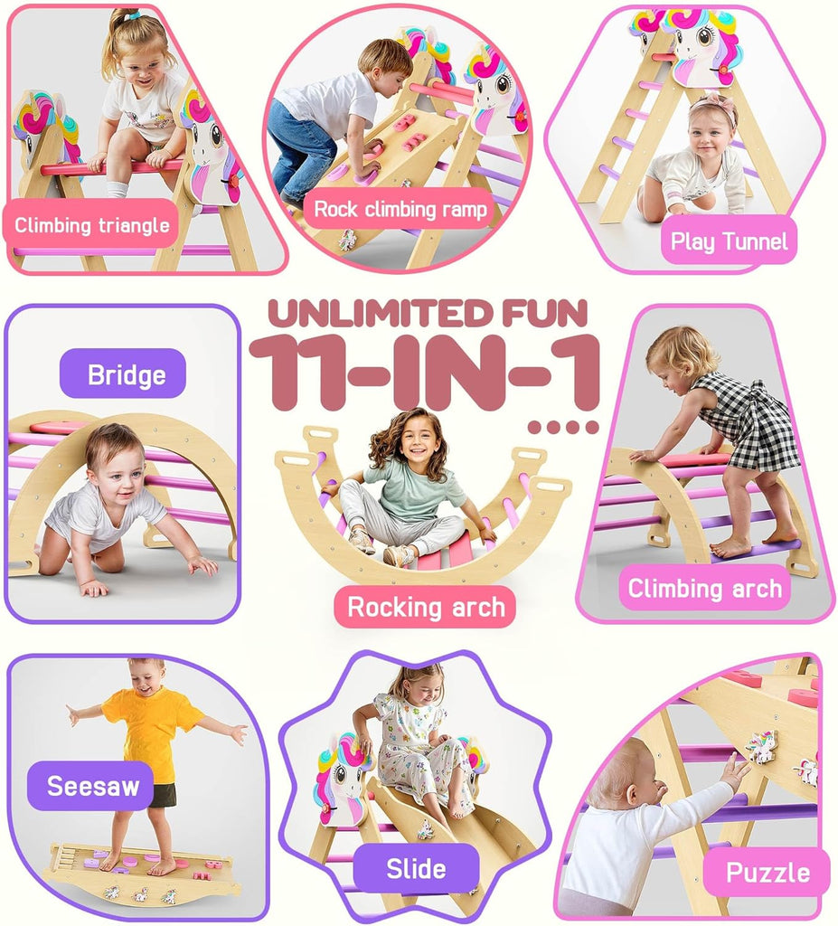 Triangle Set, in-1 Montessori Climbing Toy for Toddlers