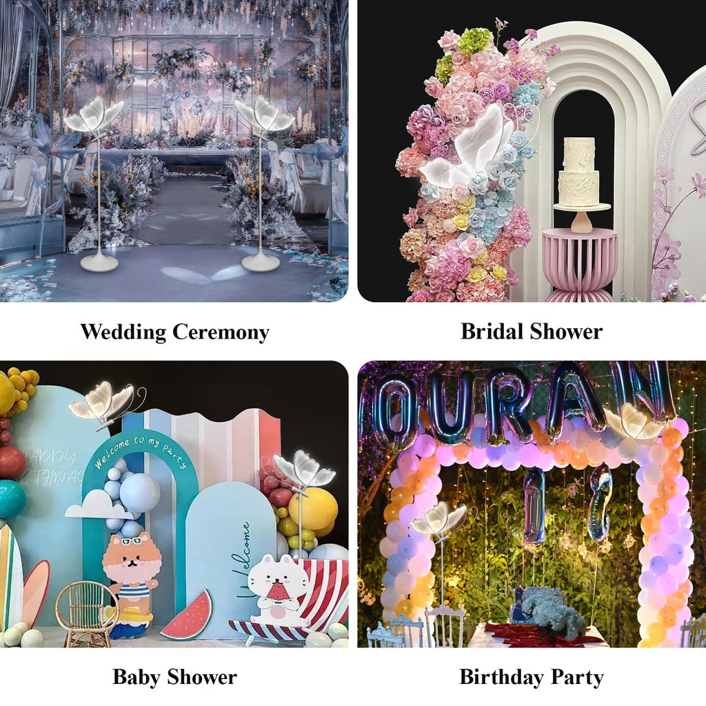 Wedding Butterfly Dimmable Floor Lamp LED Lights Decor with Remote Control