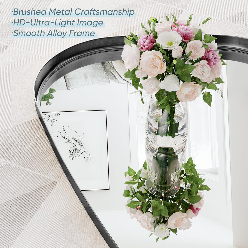 Irregular Wall Mirror 26"x40" Bathroom Mirrors Asymmetrical Artistic Decorative Bedroom Bathroom Hallway