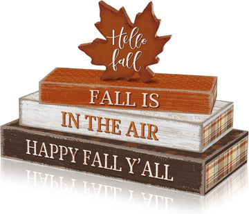 Fall Decor Wooden Maple Leaf Decoration Kitchen - Set of 4