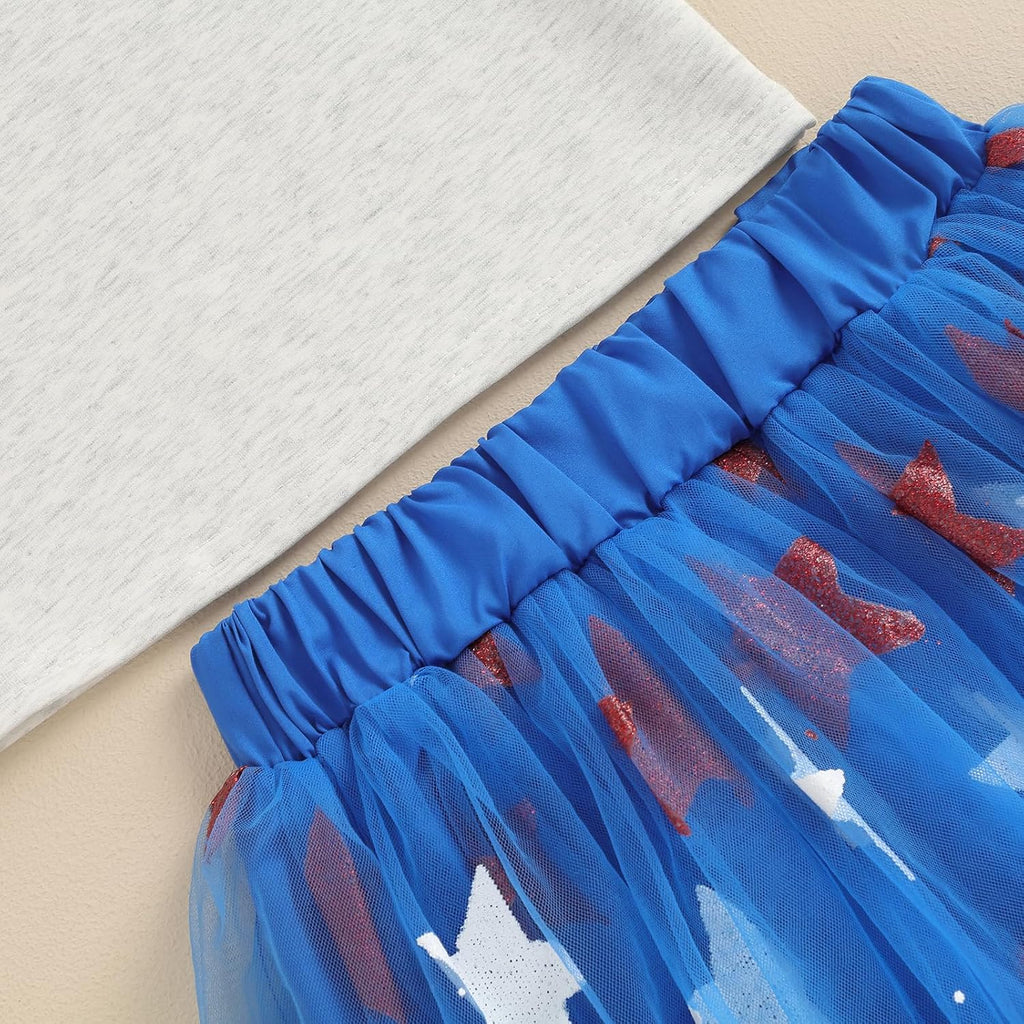 4th Fourth of July Toddler Baby Girl Outfits Ameircan Flag TShirt Tulle Skirts Dress 12 18 Month Girls