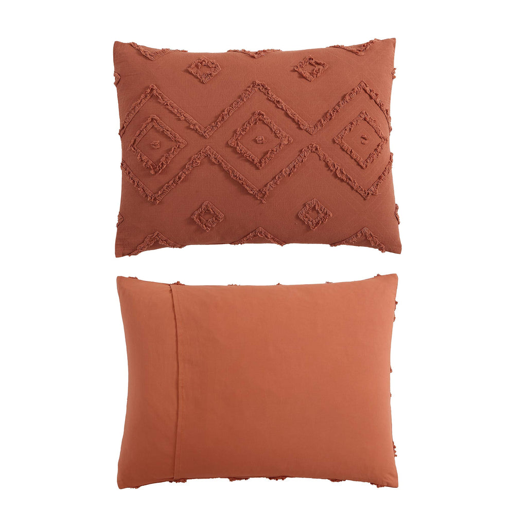 Rukai 100% Cotton Washed Clip Jacquard Gauze 5-Piece Bedding Comforter Set, All Season & Breathable, Oeko-TEX
