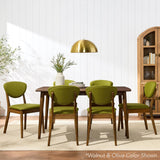 Best Choice Products Dining Chairs Set of 2, Mid-Century Modern Upholstered Wood, Armless w/Seat Cushion