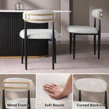 Morden Fort Upholstered Dining Chairs Set of 2