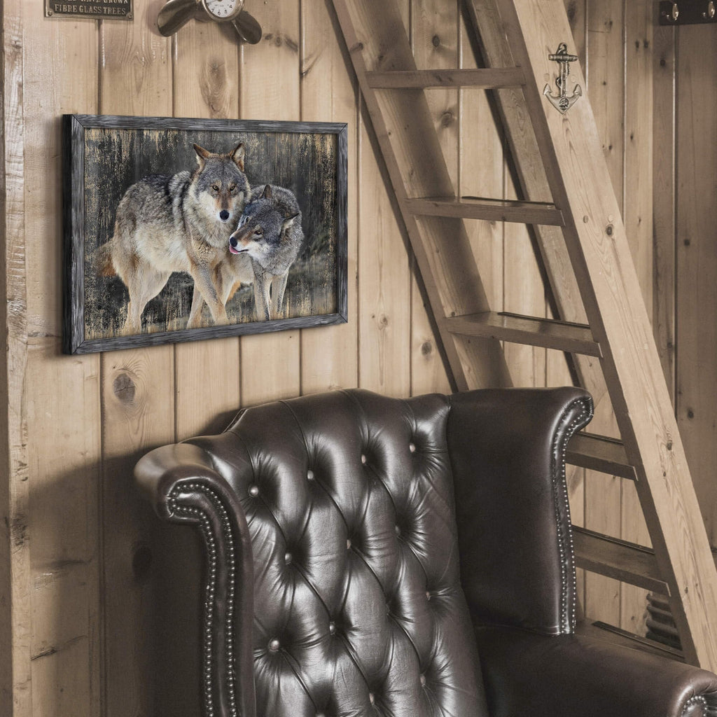 Gray Wolf Wall Art, Woodland Wildlife Wolves Picture, 11x16