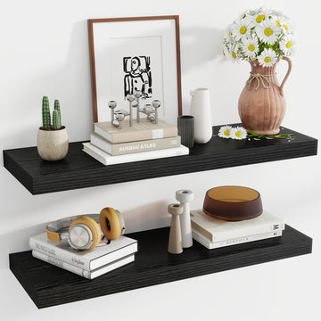 36 Inch Floating Shelves, 12 Inch Deep Floating Shelves for Wall, Floating Shelf with Invisible Brackets, Deep