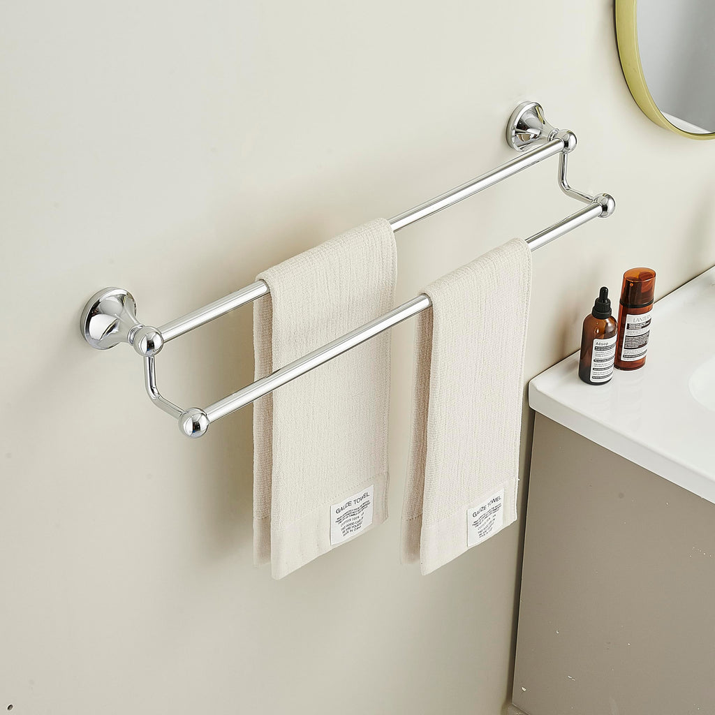 24 inch Double Towel Bar Towel Racks Chrome