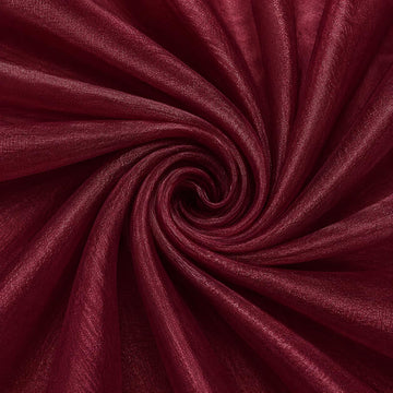 Organza Fabric, 5 Yard, 44" Inch, Burgundy