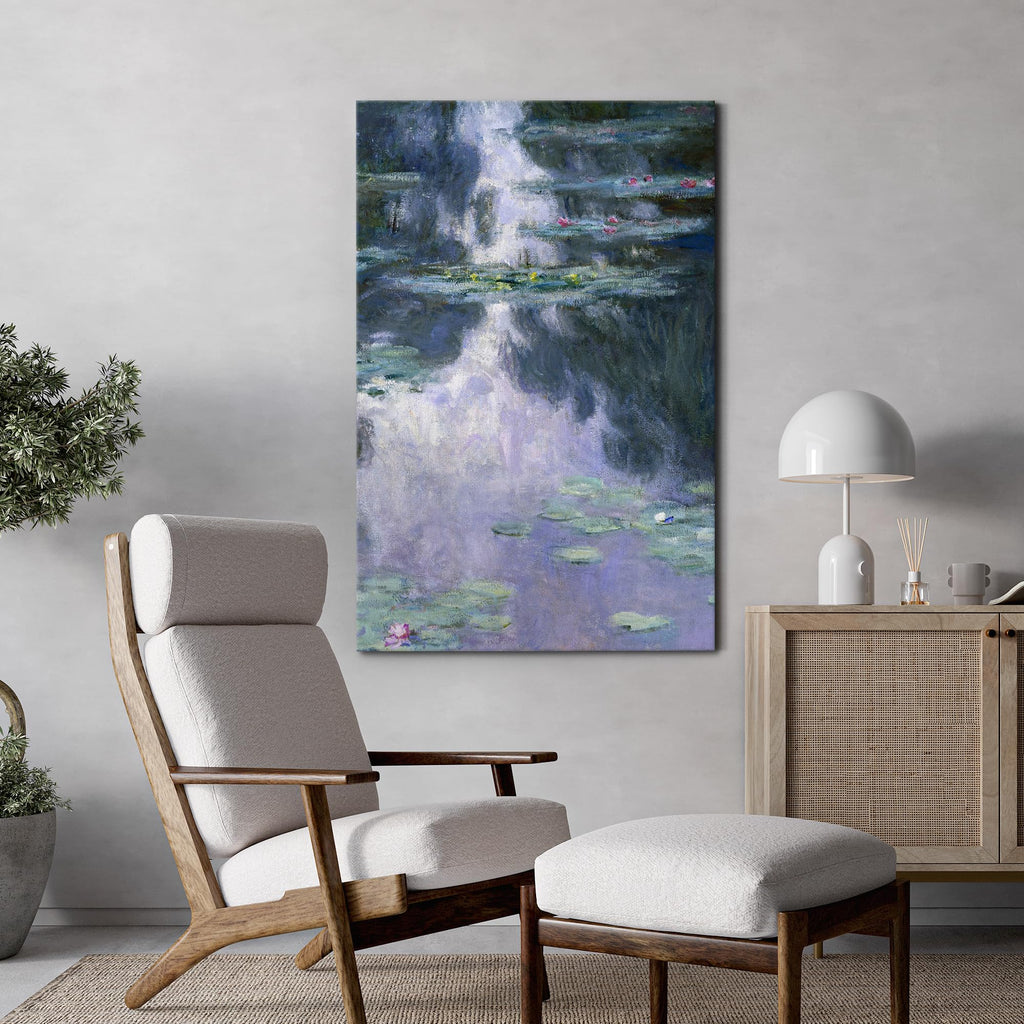Claude Monet Water Lilies Nymphe - Impressionist Modern Art - Canvas Art Home Art - 12x18 inches