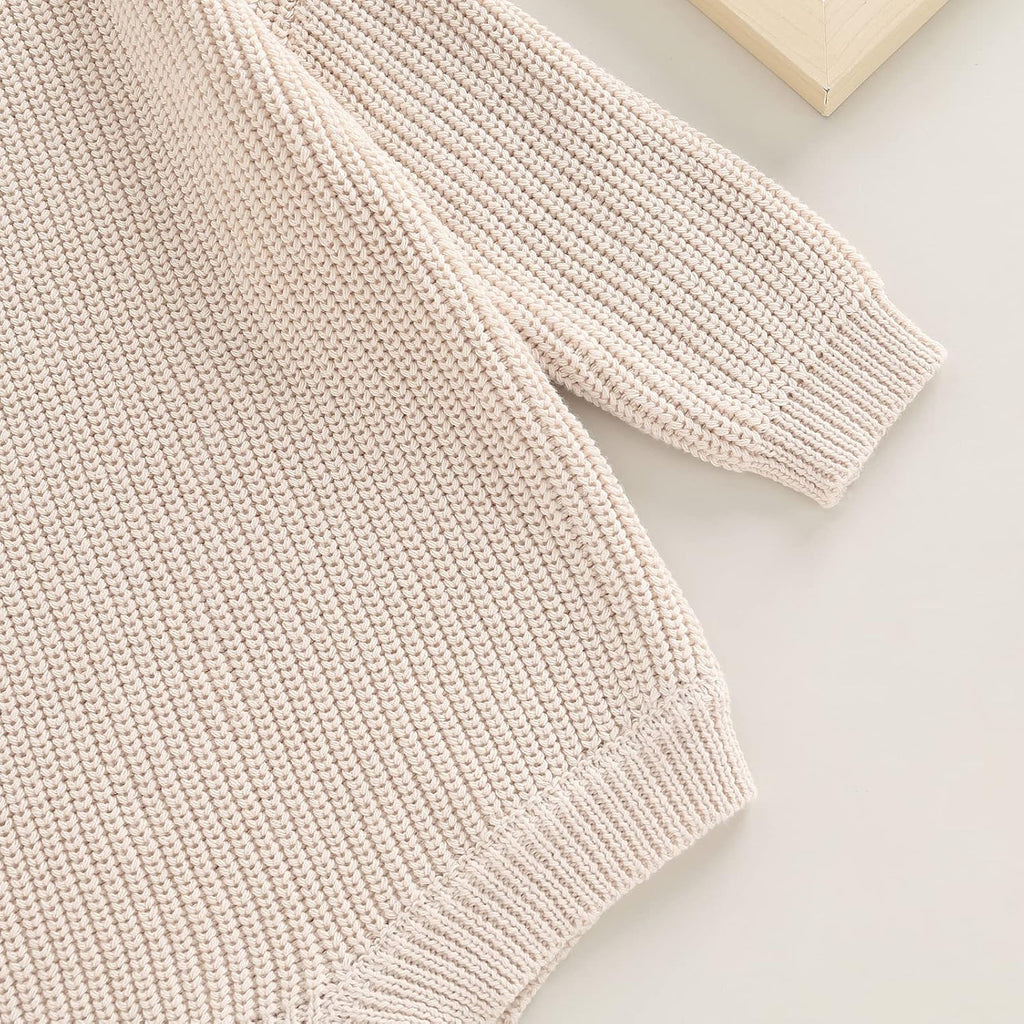 Newborn Baby Girl Boy Sweater Knit Oversized Pullover Sweatshirt Romper