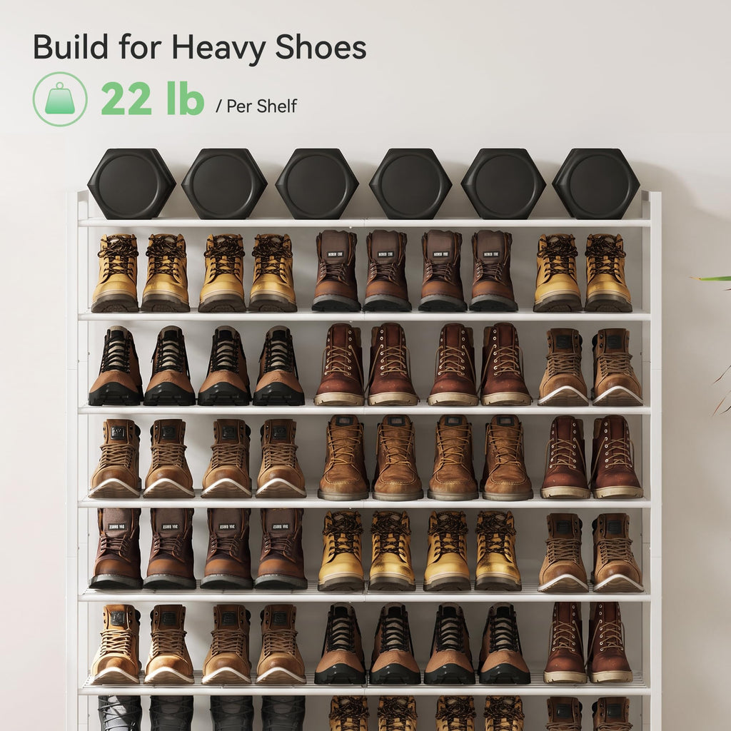 6 Tier Shoe Rack for Closet, Metal Shoe Organizer Holds 36 Pairs