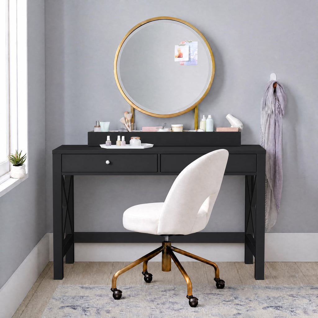 47.2 Inches Farmhouse Computer Desk with 2 Drawers