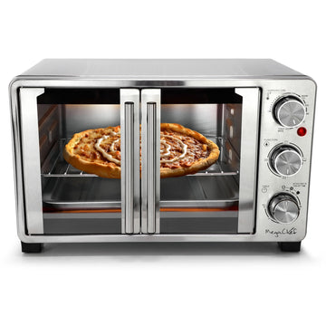 26.4 Quart French Door Multi-Function Stainless Steel Electric Toaster Oven with Temperature & Timer Control and