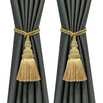 Curtain Tie Backs Rope Tassels for Curtain Holdback - 6 Pack
