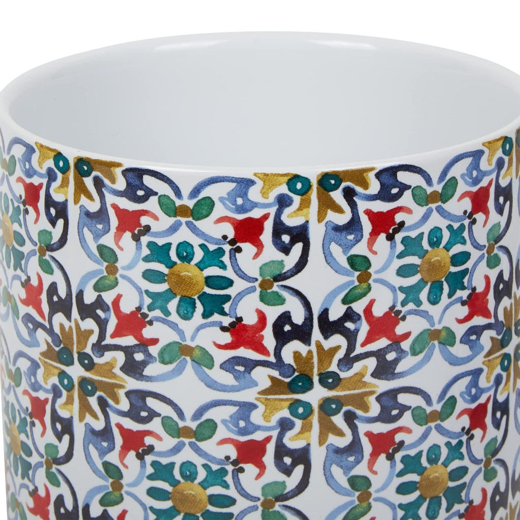 Kitchen Ceramics Collection Canister Set, Floral Tile, 3 Piece
