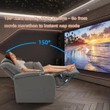 Home Theater Seating, Classic Series Leather Movie Theater Chairs, Power Headrest and Memory with C-Type USB Charger