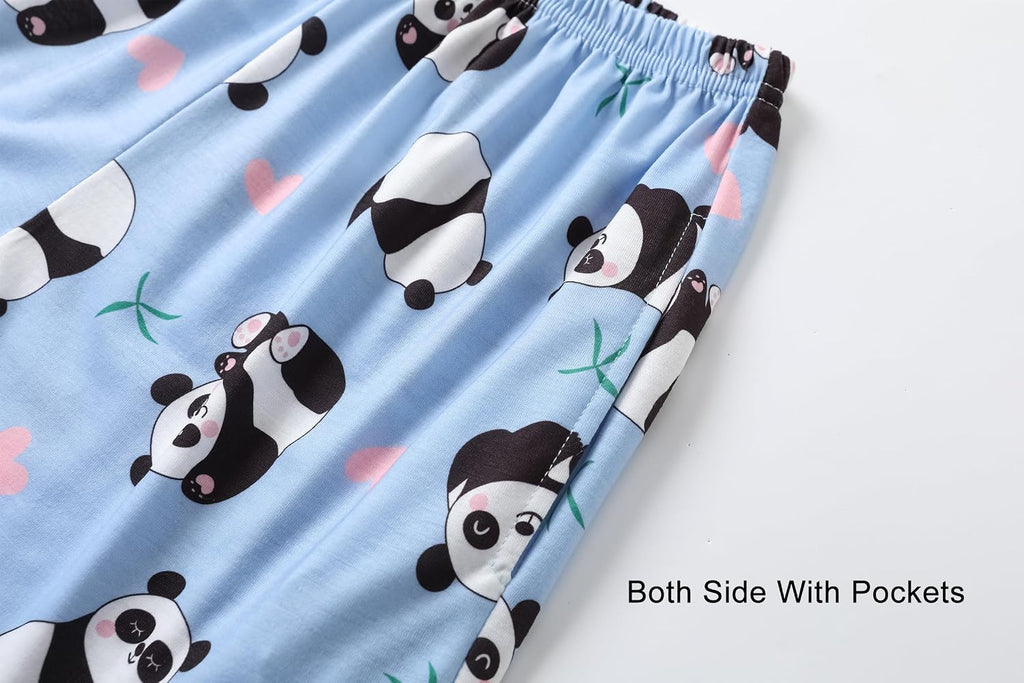 Girls Pajama Sets Summer Short Sleeve With Shorts & Pants Sleepwear