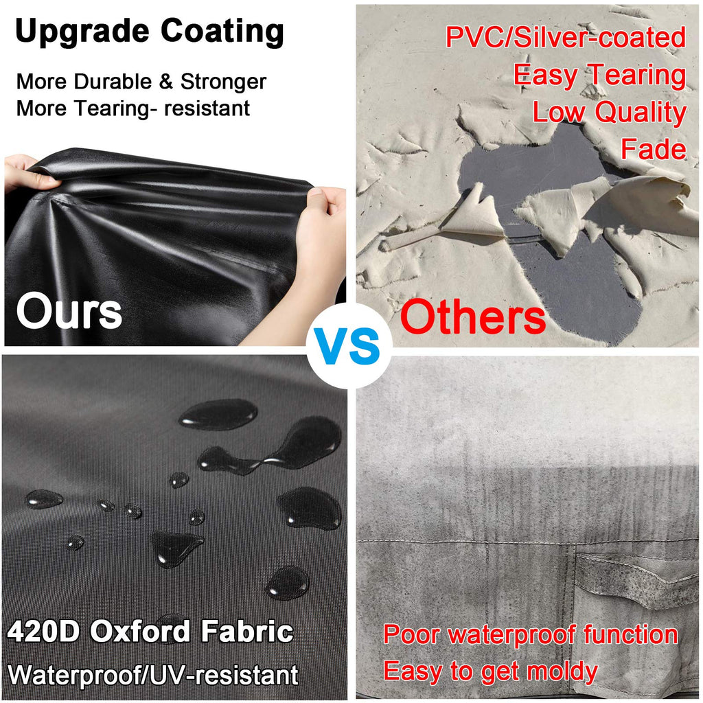 Patio Rectangular Fire Pit Cover Waterproof Outdoor Fireplace Covers Heavy Duty Rectangle Fire Table Firepit
