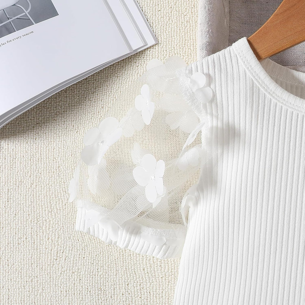 Toddler Baby Girl Skirts Outfit Spring Summer Kids Clothes Sleeveless Knit Vest Top + Pleated A-Line Skirt Set