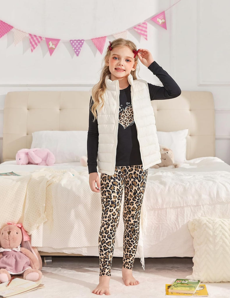 Girls Pajamas Long Sleeve Snug Fit Pjs Set Kids Cute Sleepwear