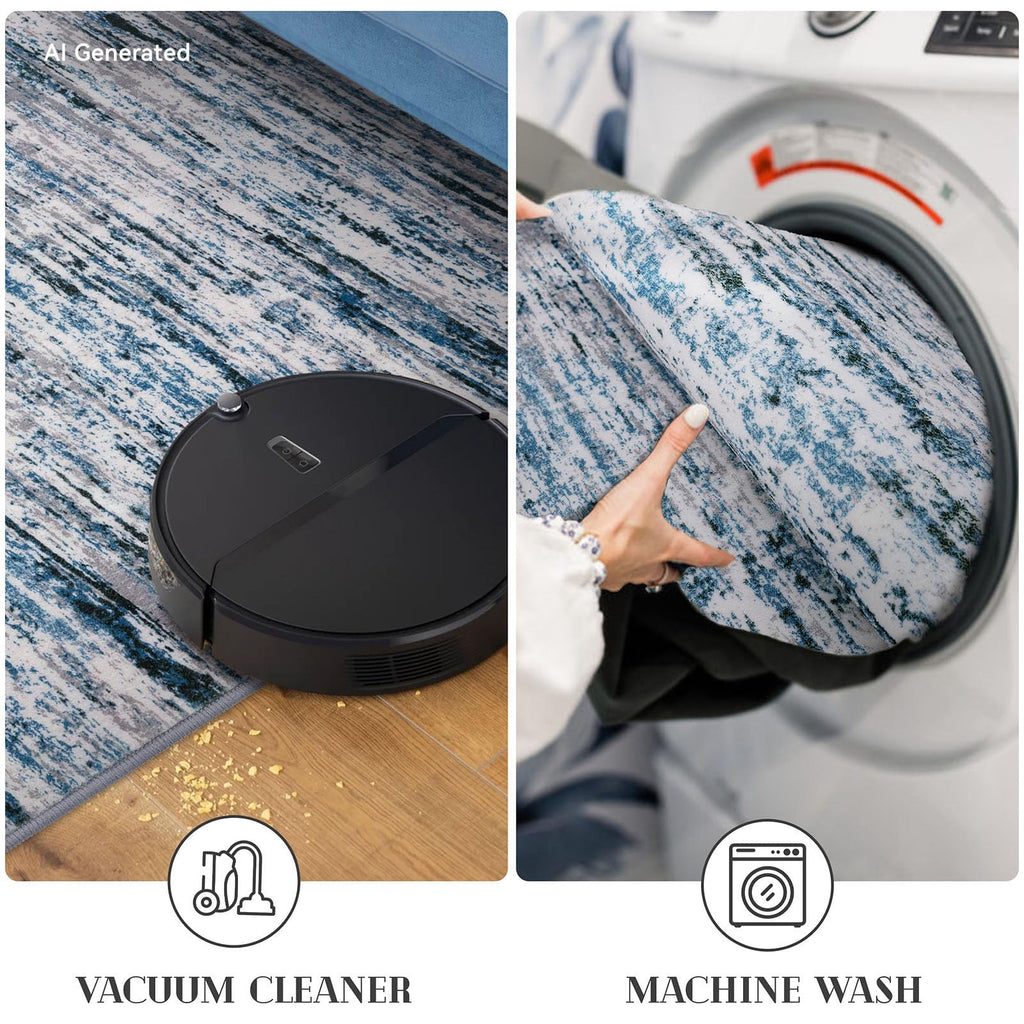 Abstract Washable Runners 3x10 Runner Rug Non Slip